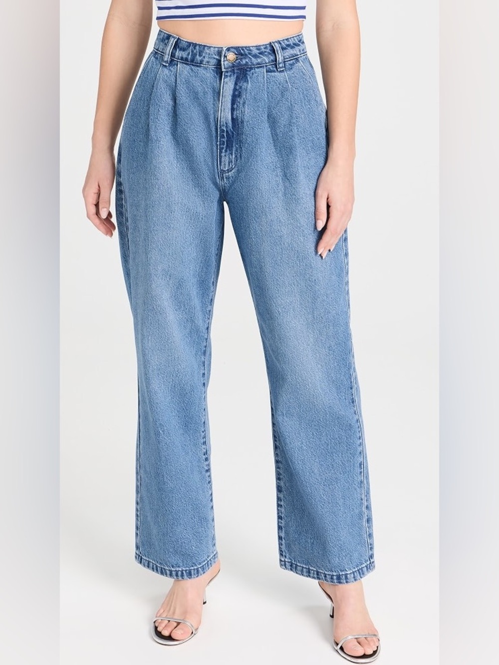 ROLLA'S Chloe Pleat High-Rise Wide Leg Jeans Size 28 / NWT
